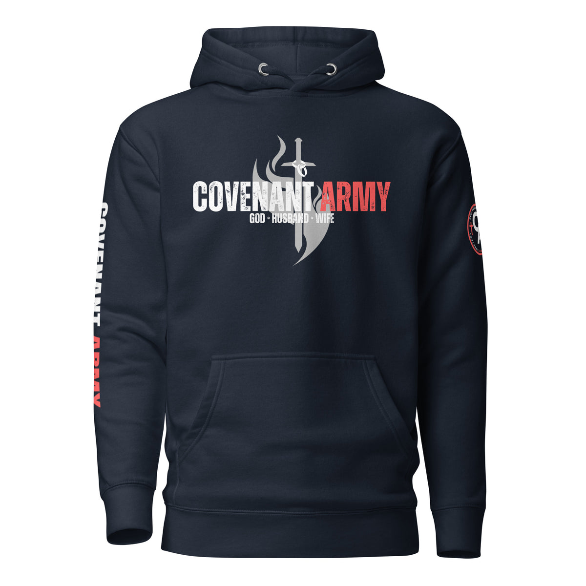 Covenant Army Marriage Hoodie – Navy Blazer Front