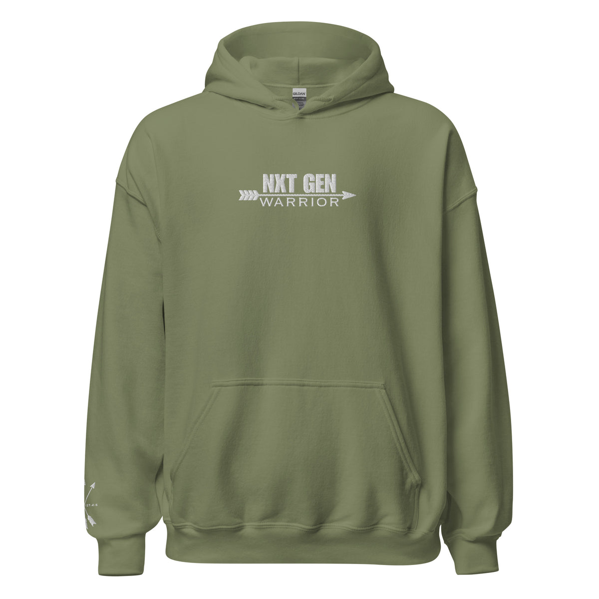 NXT GEN Warrior Hoodie – Military Green Front