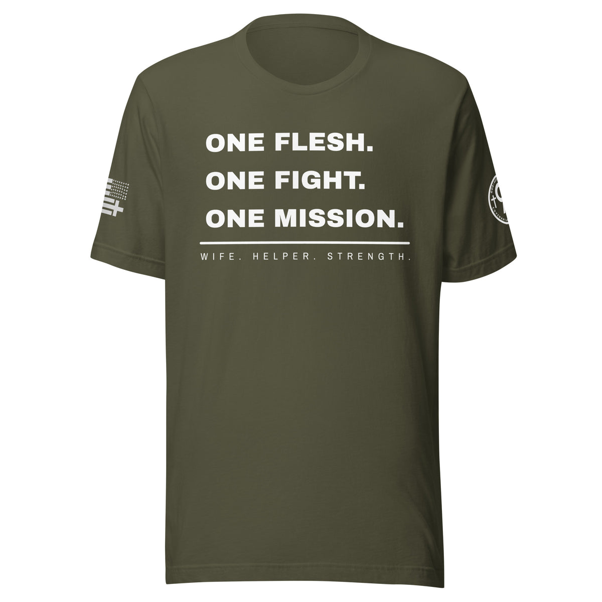 Warrior Wife - One Flesh. One Fight. One Mission. – Military Green Front