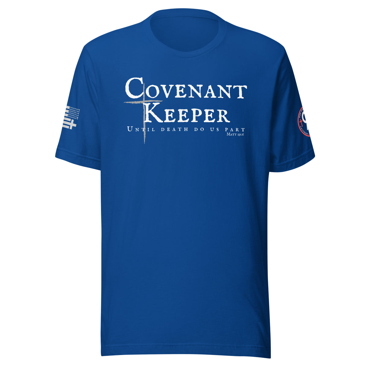 Covenant Keepers Tee – True Royal Front