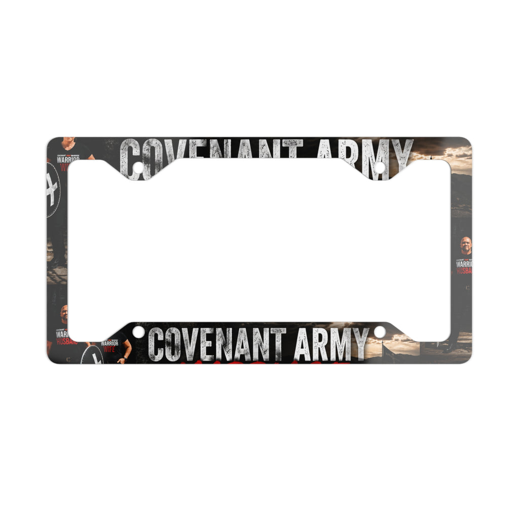 Covenant Army Marriage Metal License Plate Frame — Car Tag Holder