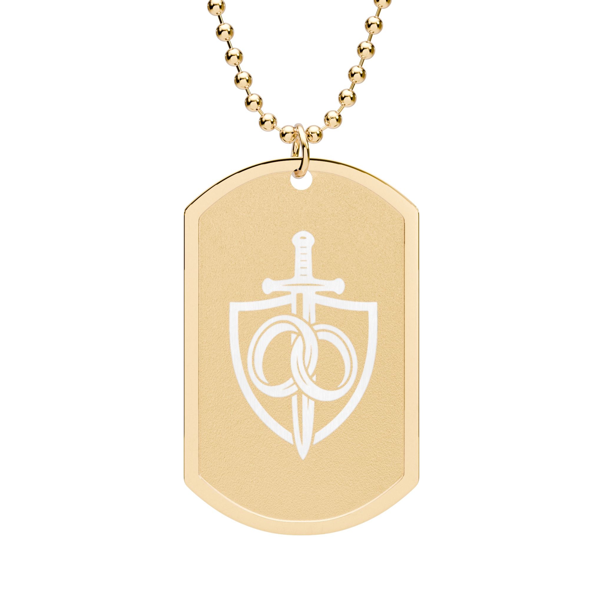 Covenant Army Marriage Dog Tag Necklace — Engraved Military-Style Pendant