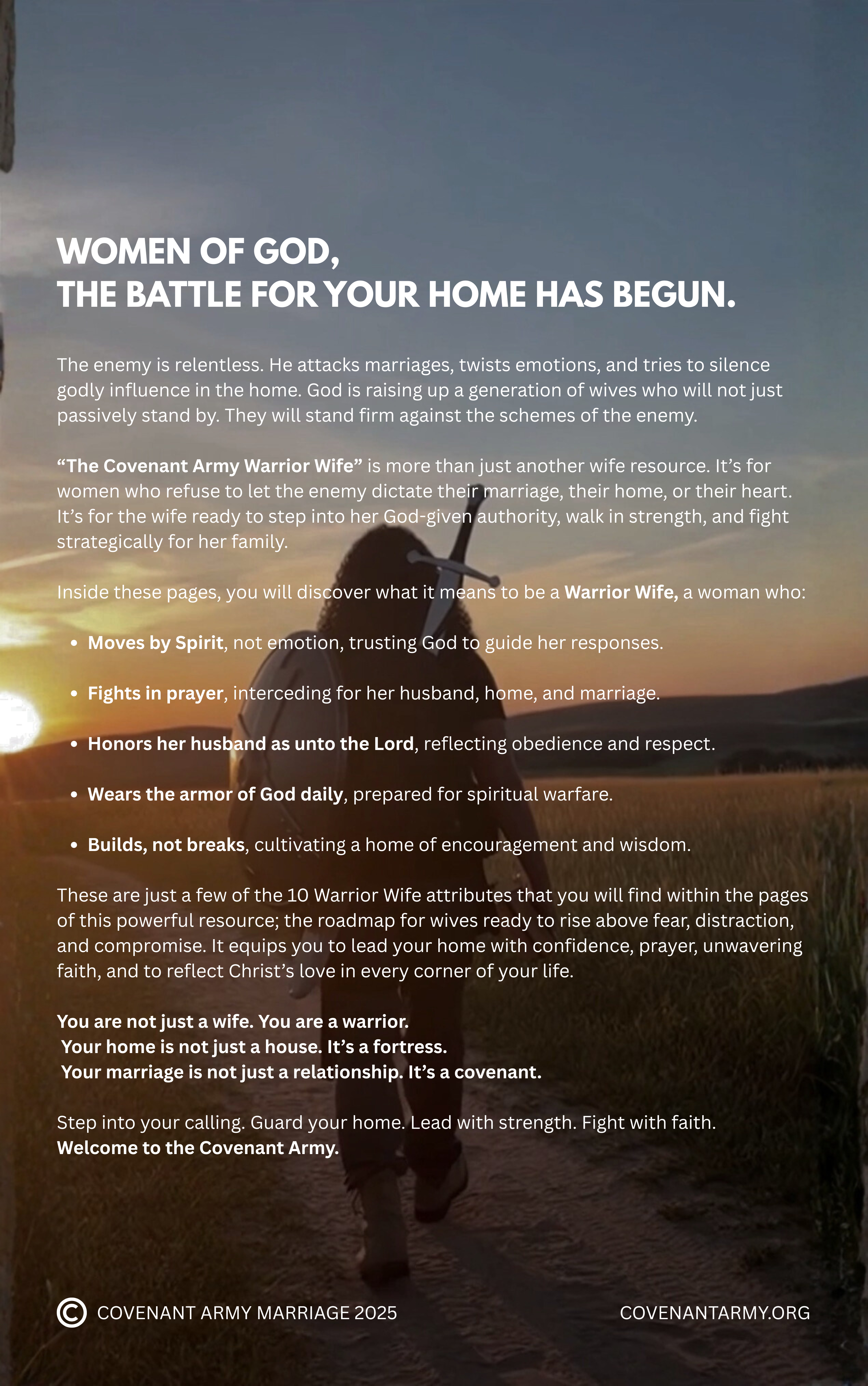 Covenant Army Warrior Wife: Preparing Wives For The Battlefield (PDF Download)