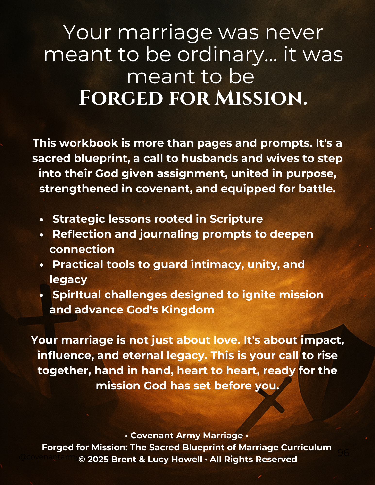 Forged For Mission: The Sacred Blueprint of Marriage Couples Workbook (PDF Download)
