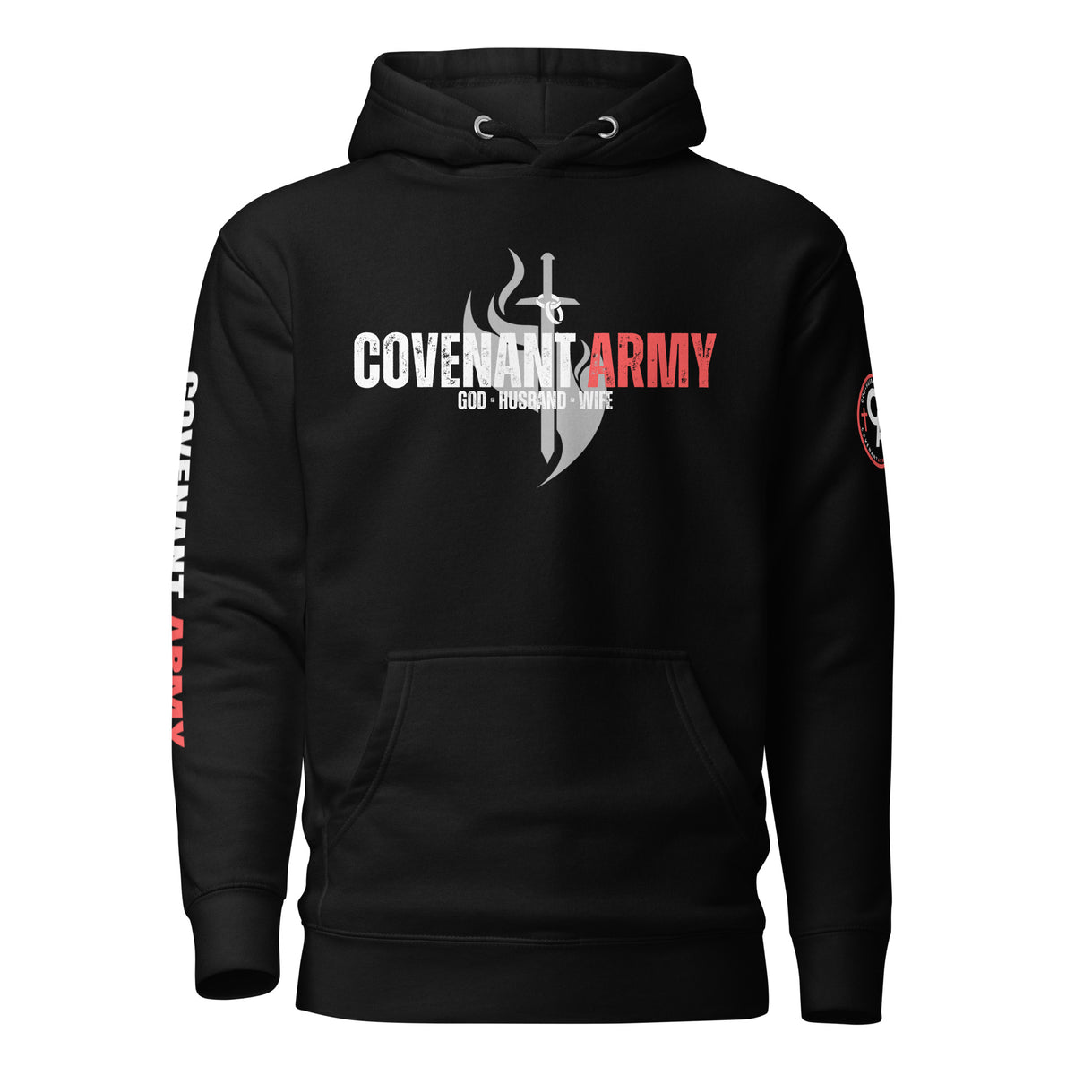 Covenant Army Marriage Hoodie – Black Front