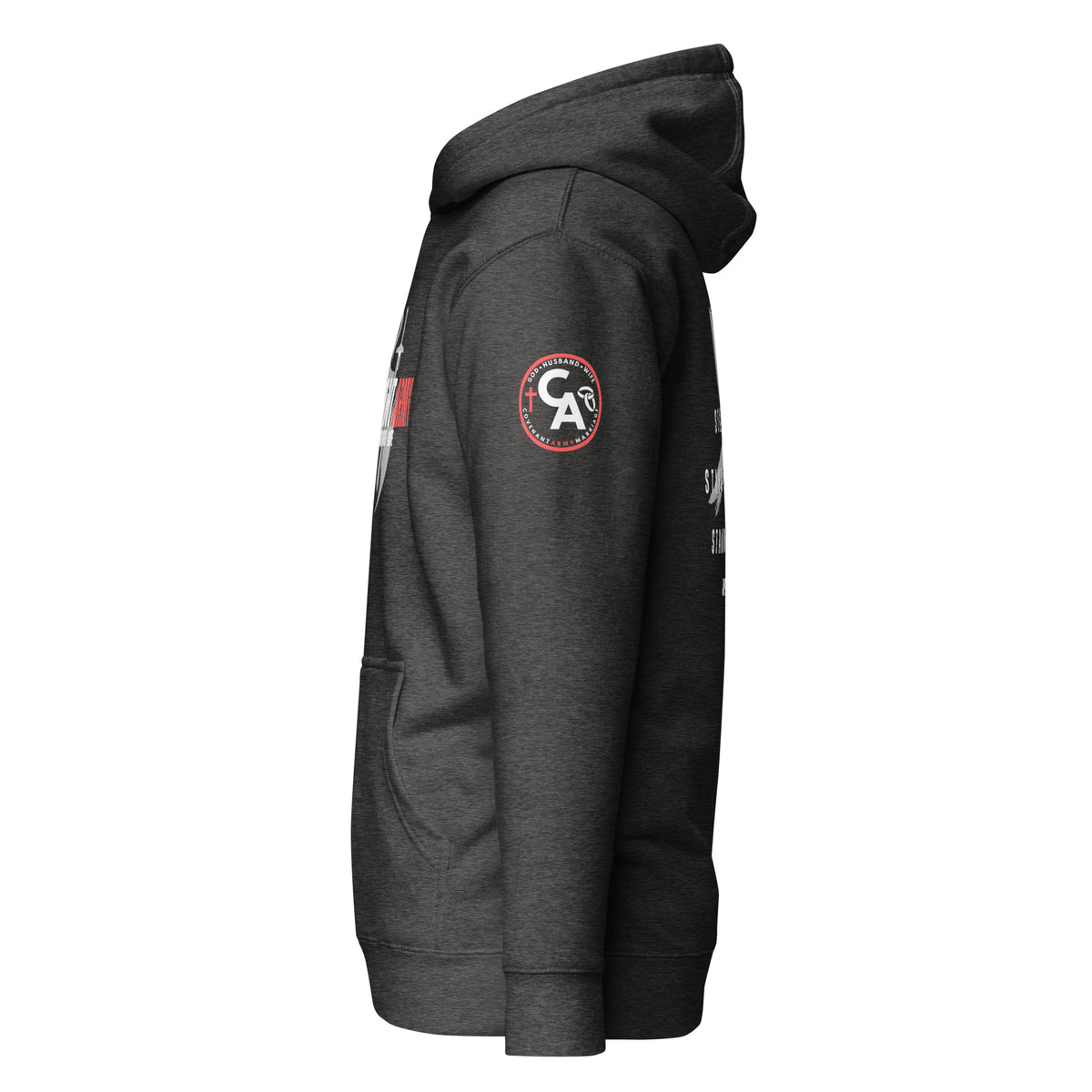 Covenant Army Marriage Hoodie – Charcoal Heather Left