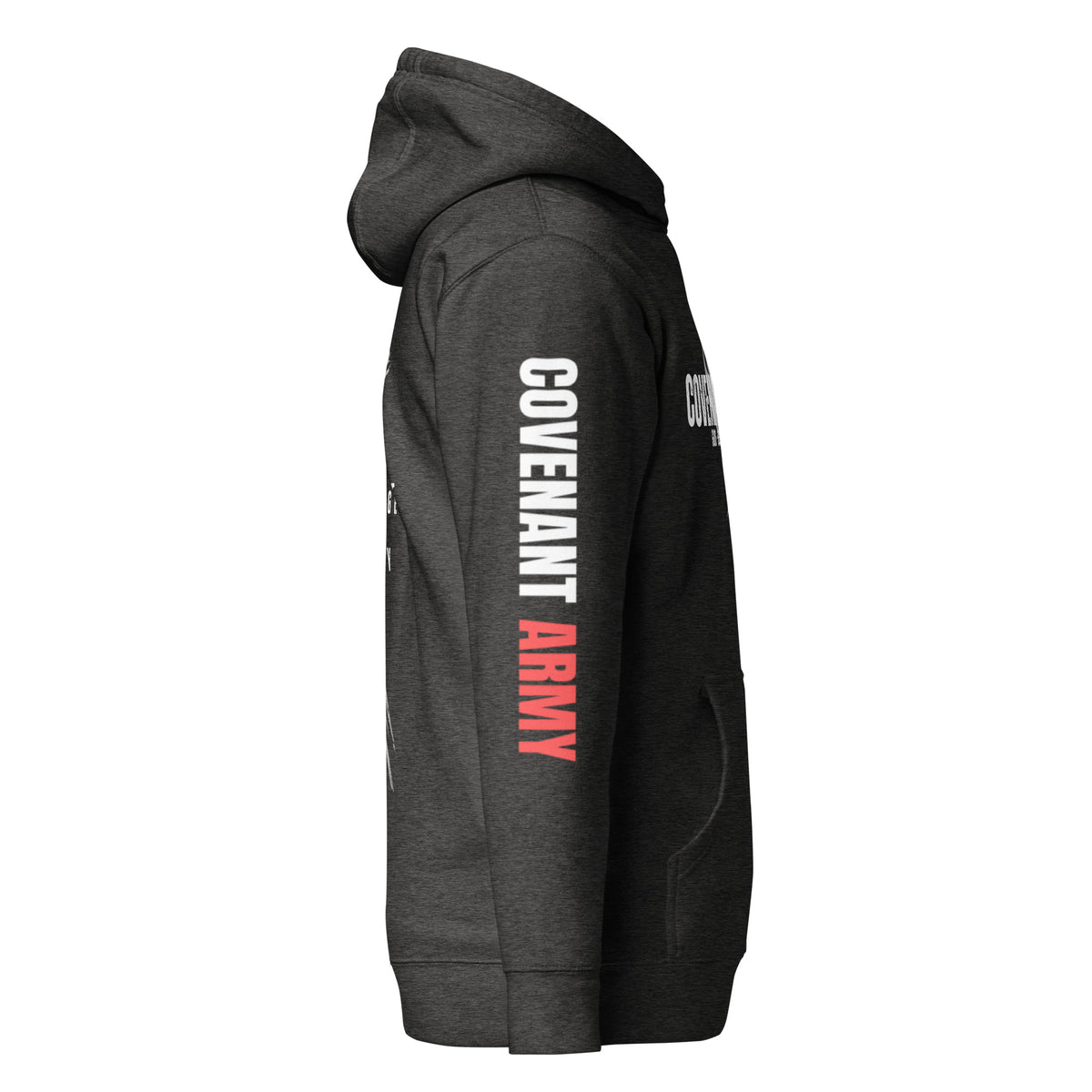 Covenant Army Marriage Hoodie – Charcoal Heather Right