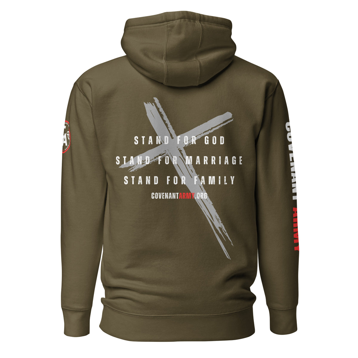 Covenant Army Marriage Hoodie – Military Green Back