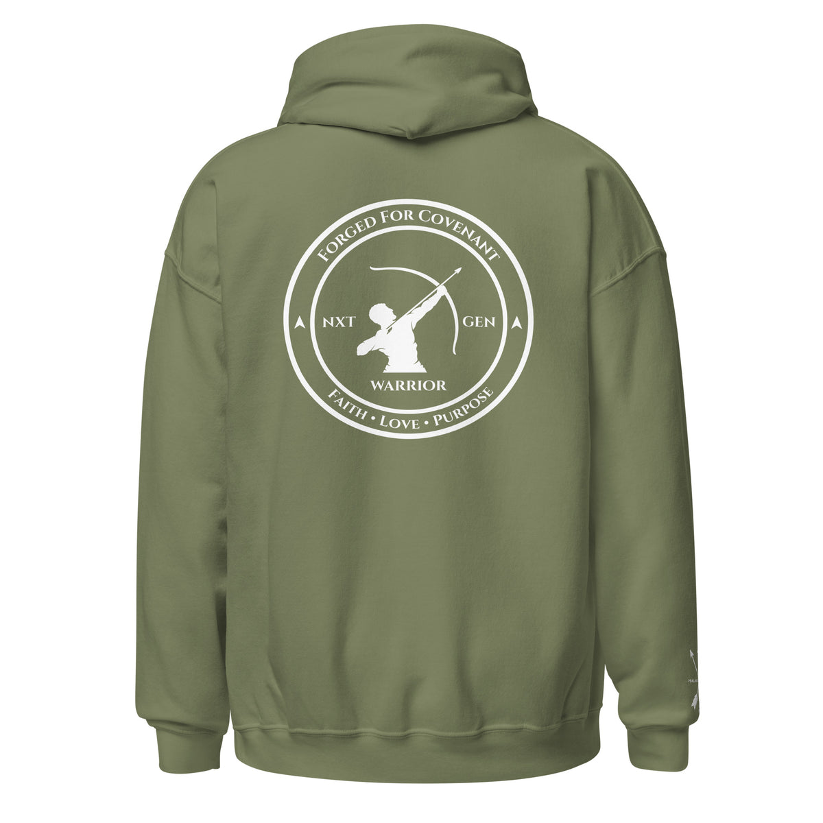 NXT GEN Warrior Hoodie – Military Green Back
