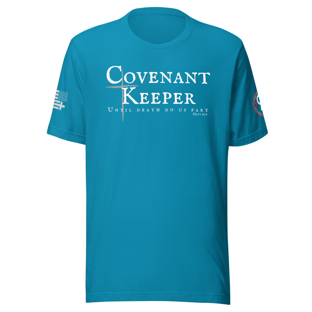 Covenant Keepers Tee – Aqua Front