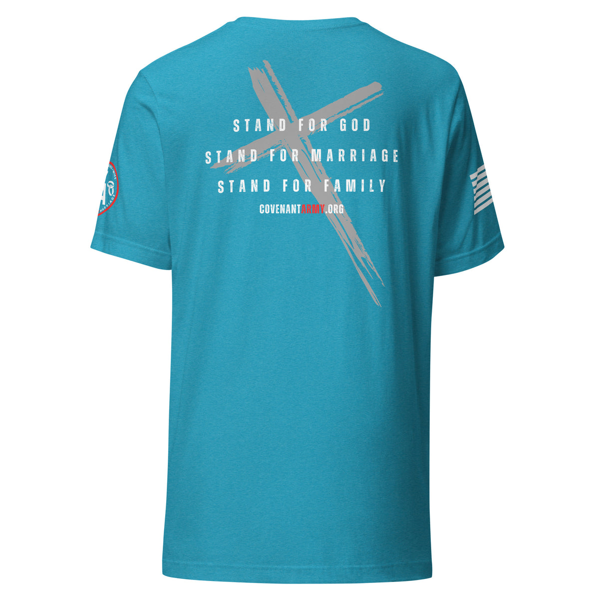 Covenant Keepers Tee – Heather Aqua Back