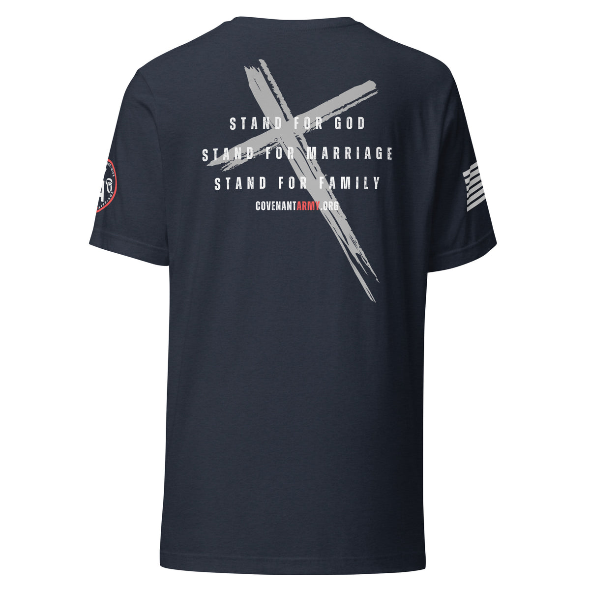 Covenant Keepers Tee – Heather Navy Back