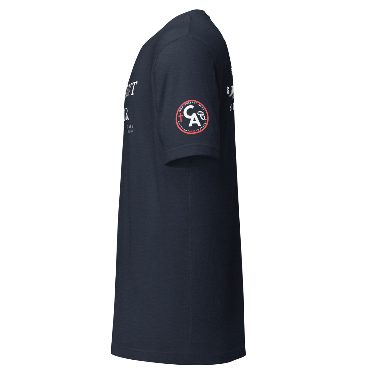 Covenant Keepers Tee – Heather Navy Left