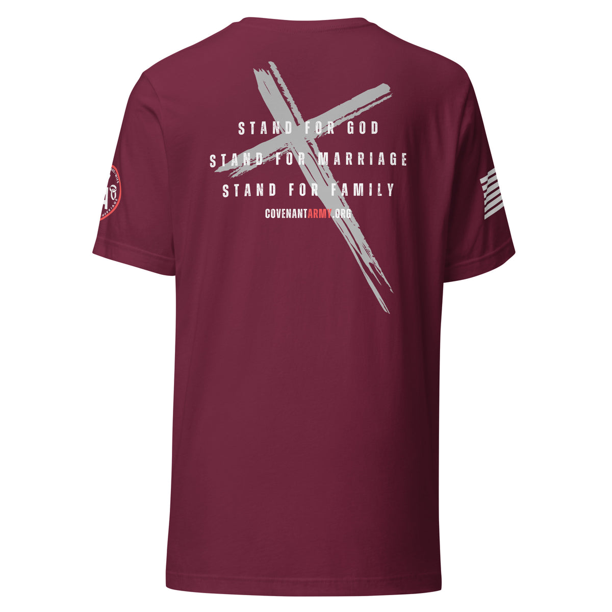 Covenant Keepers Tee – Maroon Back