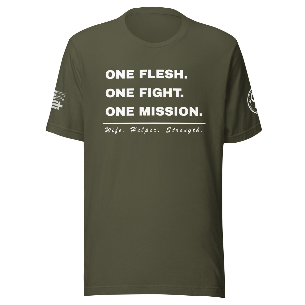 Warrior Wife - One Flesh. One Fight. One Mission. – Military Green Front