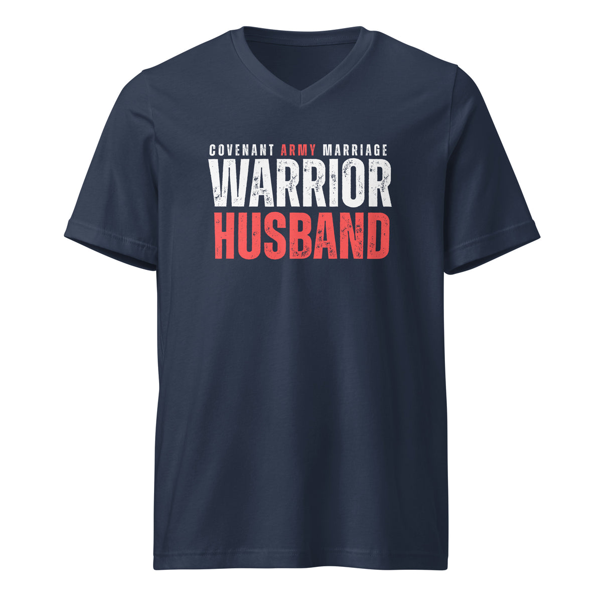 Warrior Husband V-Neck – Navy Front