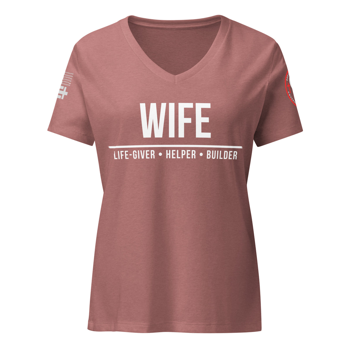 Covenant Army Marriage Wife Tee – Heather Mauve Front