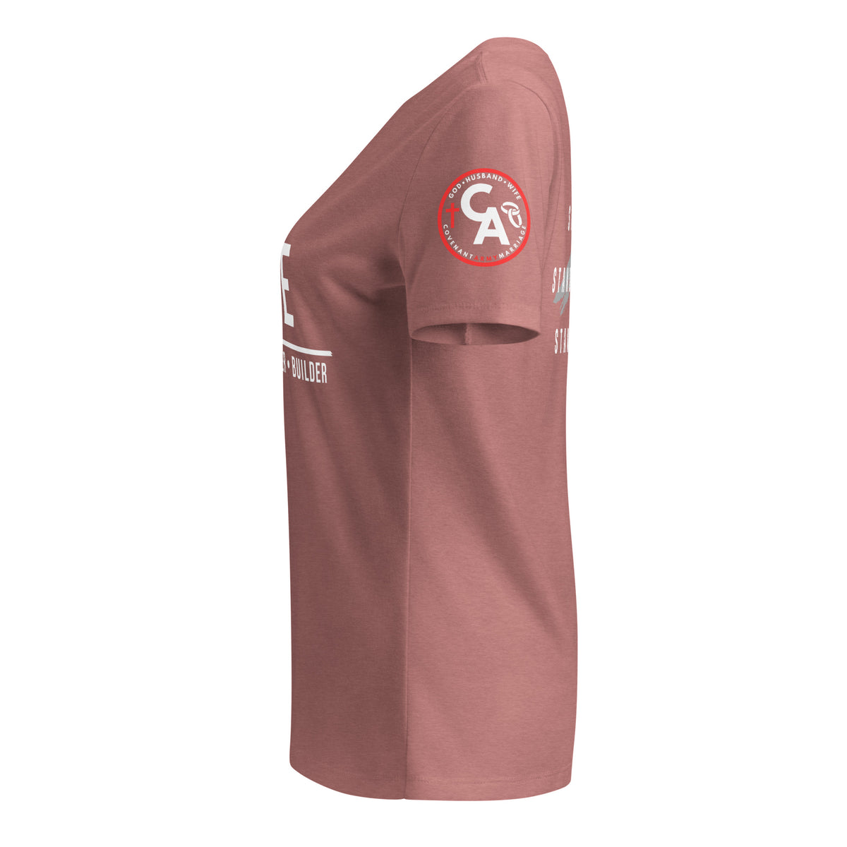 Covenant Army Marriage Wife Tee – Heather Mauve Left