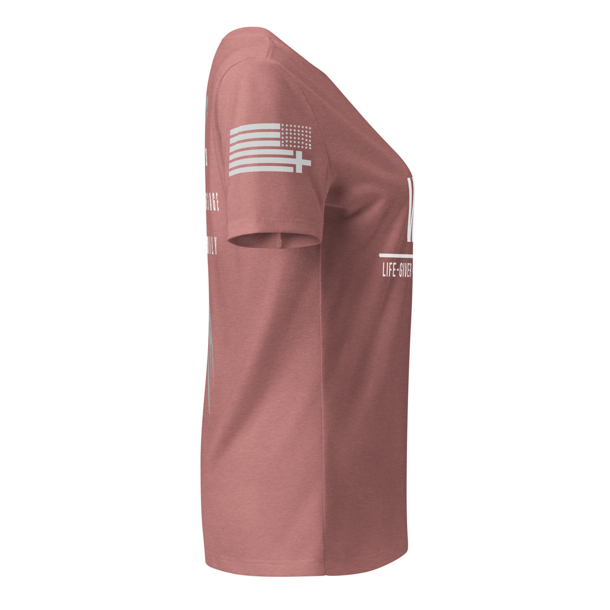 Covenant Army Marriage Wife Tee – Heather Mauve Right